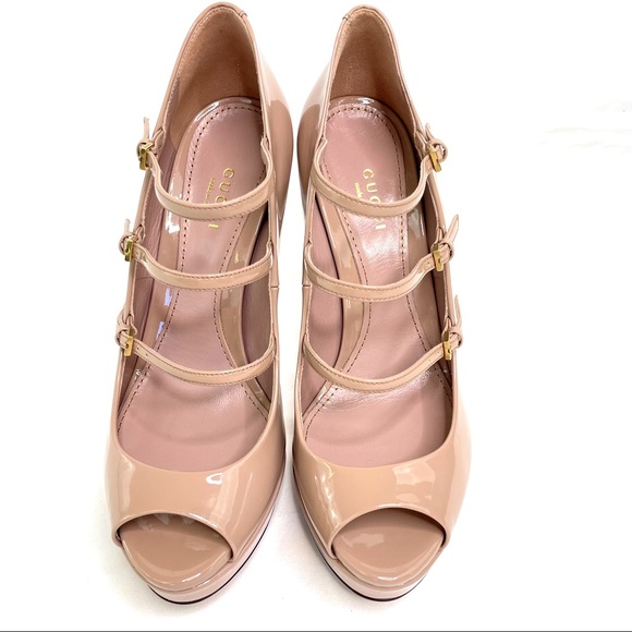 TRADE ONLY Nude ‘Lisbeth’ Patent Leather Pumps